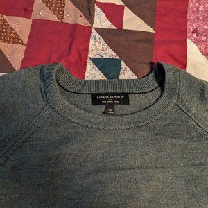 Banana Republic Merino Wool Sweater XL Green